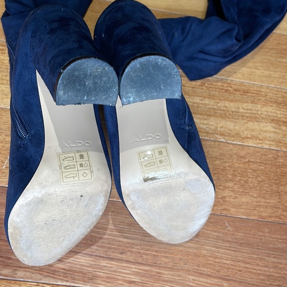 Aldo over- the-knee faux suede boot in size 6 . EUC navy blue fall - Picture 5 of 5